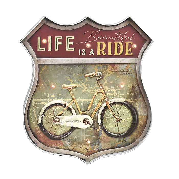 LETRERO VINTAGE LED LIFE IS A RIDE 2021220 - 1