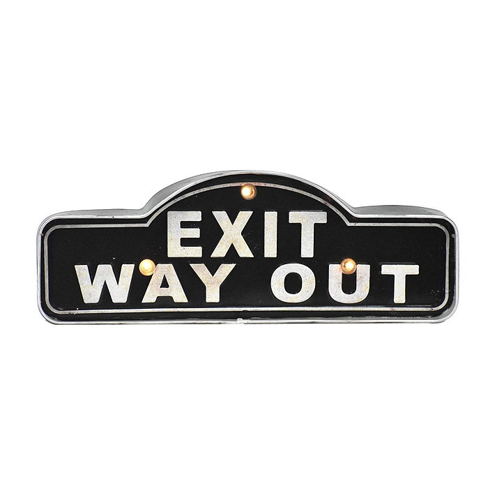 LETRERO VINTAGE LED EXIT WAY OUT 2021221 - 1