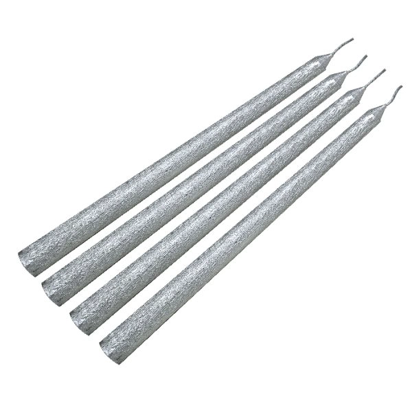 SET 4 VELAS SILVER( - 1