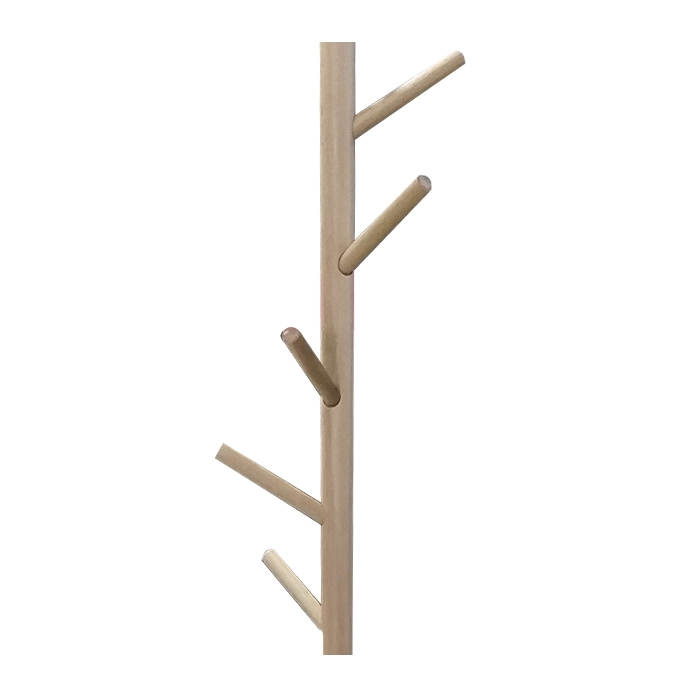 PERCHERO MADERA BLANCO CON BASE MARMOL - 2