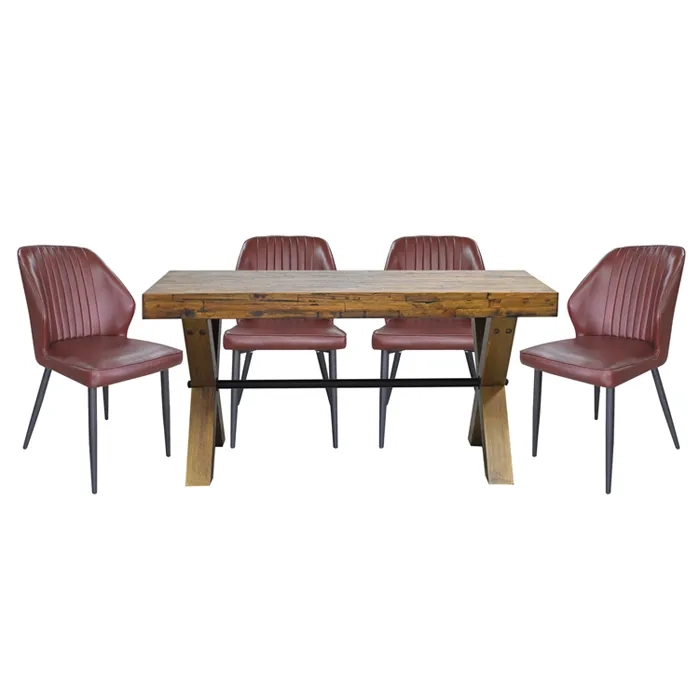 JUEGO COMEDOR TIMBER SMALL 6 SILLAS NEW VITA BROWN - 2