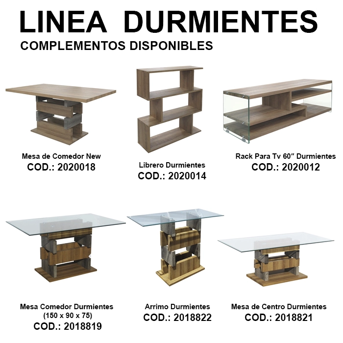 MESA COMEDOR DURMIENTES - 8