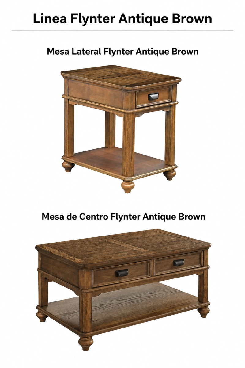 MESA DE CENTRO FLYNTER ANTIQUE BROWN - 4