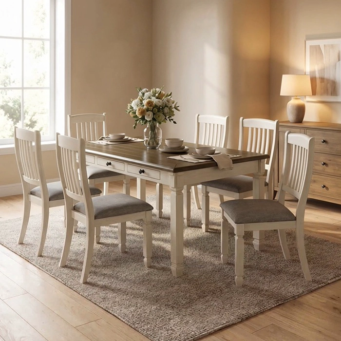 JUEGO DE COMEDOR 6 SILLAS VERMONT (6 PUESTOS) - 1