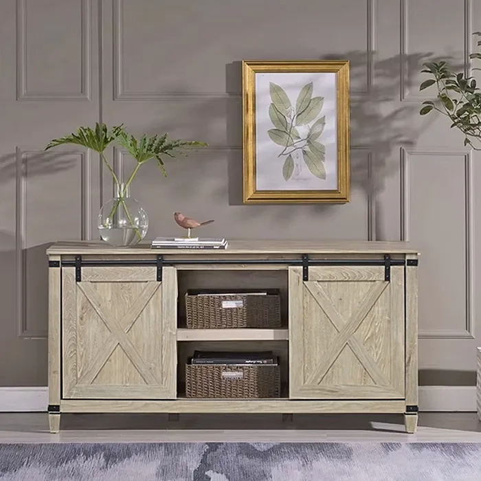 RACK BUFFET PARA TV 55 ROBLE LIGHT GREY - 1