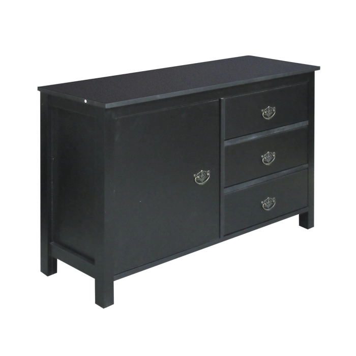 RACK TV 45' WOODEN BLACK (100 X 29 X 57CMS) - 1