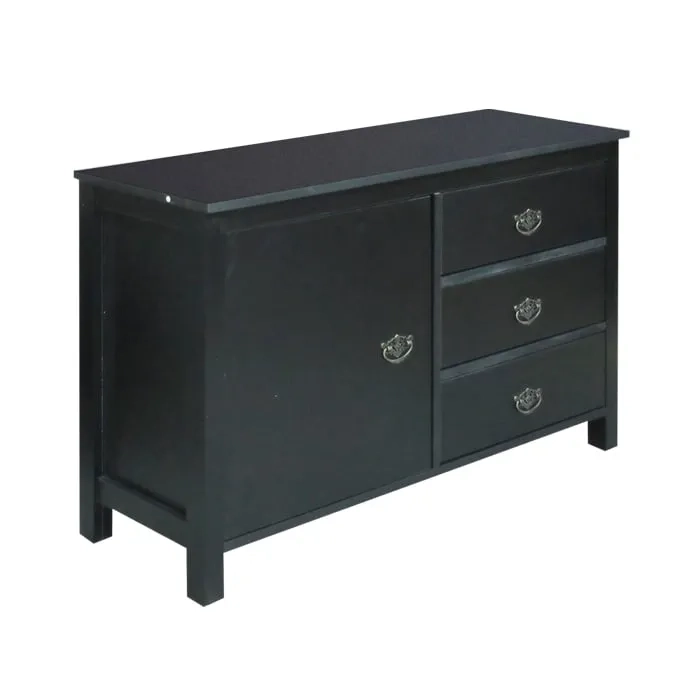 RACK TV 45' WOODEN BLACK (100 X 29 X 57CMS) - 3