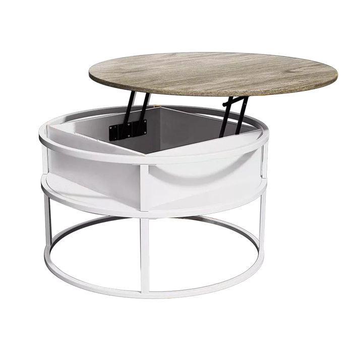 MESA CENTRO ELEVABLE WASH GREY CIRCLE - 2