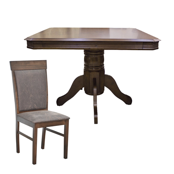 JUEGO DE COMEDOR LISBOA 4 SILLAS FLORENCIA OLD LEATHER - 4