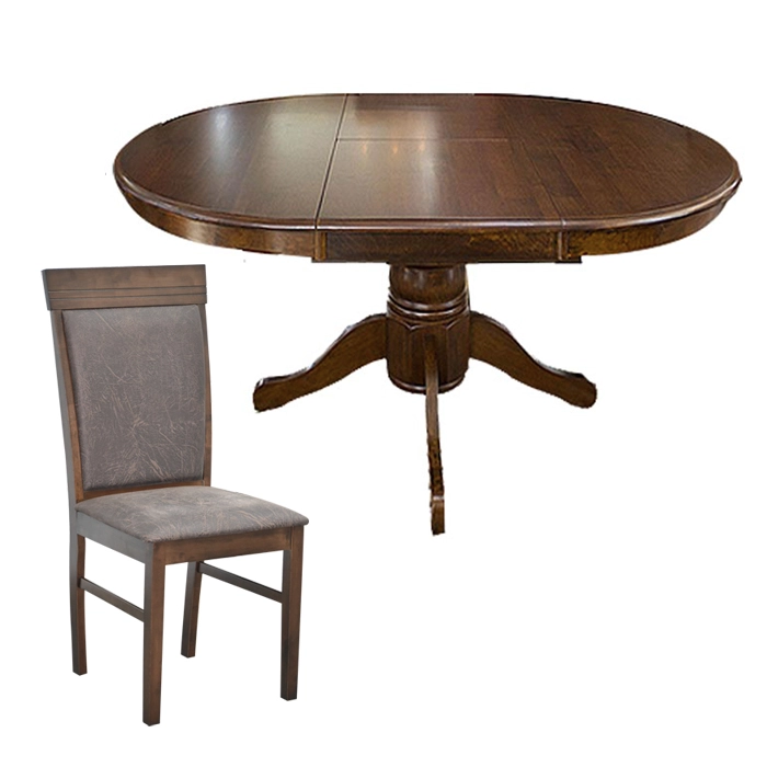 JUEGO DE COMEDOR 4 SILLAS GRAN FLORENCIA OLD LEATHER - 1