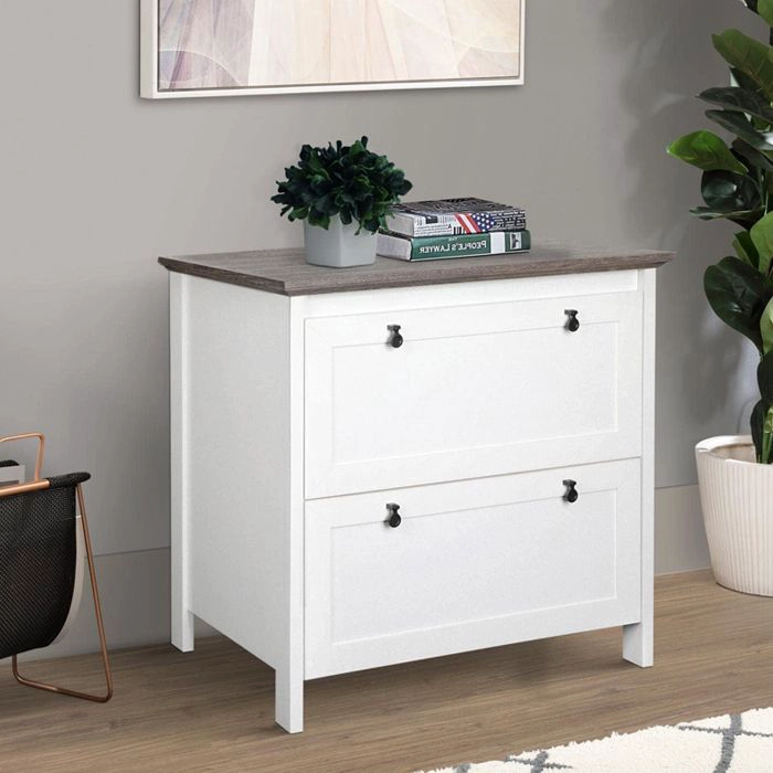 CAJONERA COMODA KARDEX WHITE GRAY OAK - 1