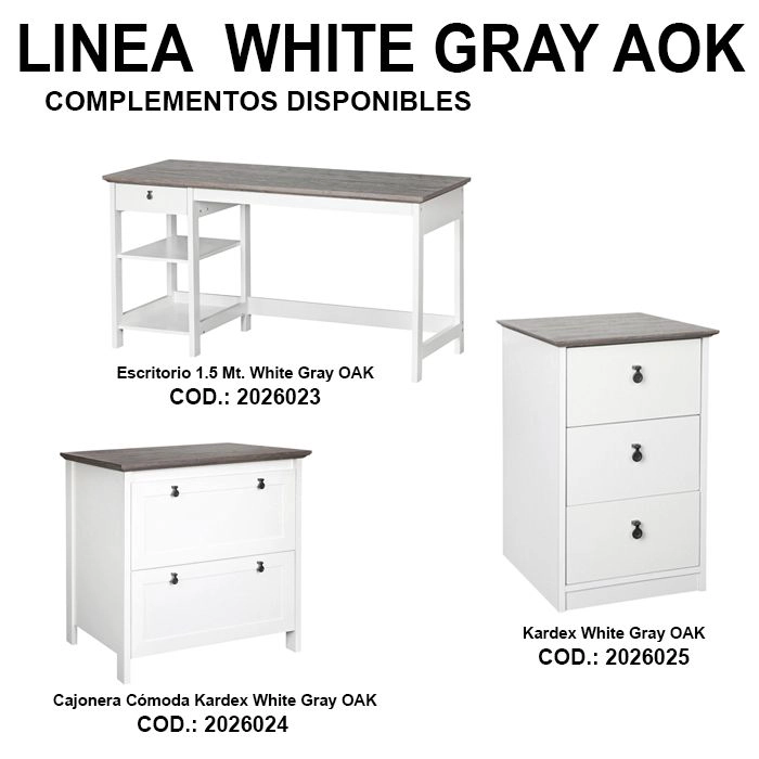 KARDEX 4 CAJONES WHITE WOOD GRAIN - 2