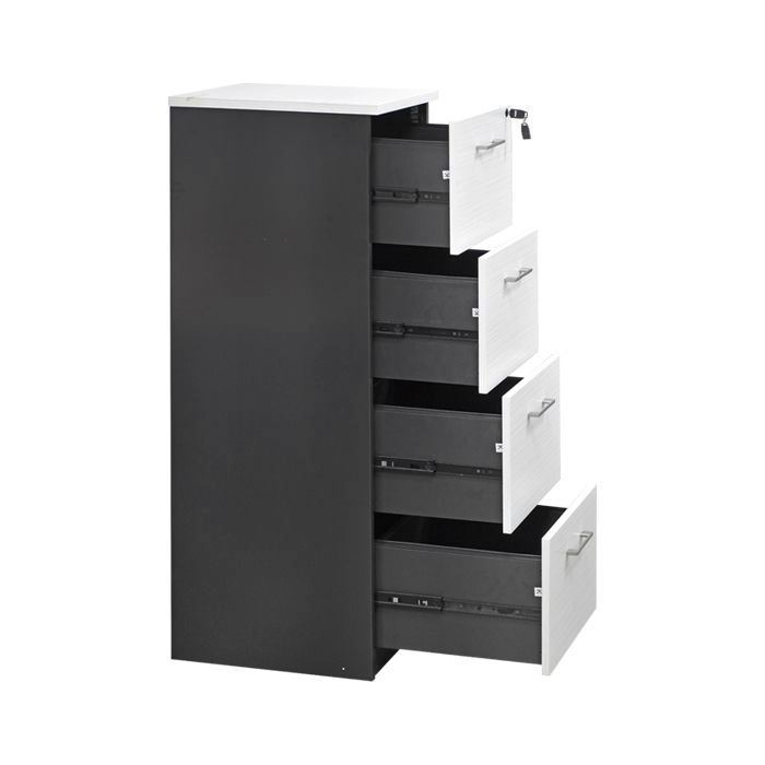 KARDEX 4 CAJONES MAPLE CON GRIS - 2