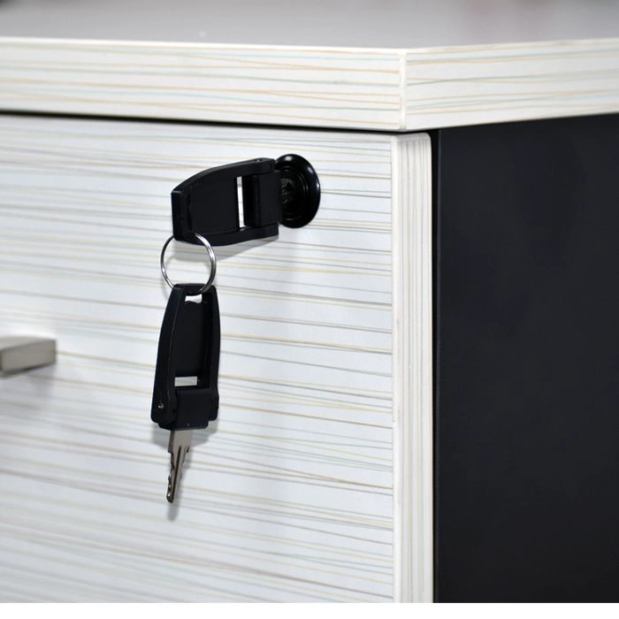 KARDEX 4 CAJONES MAPLE CON GRIS - 3