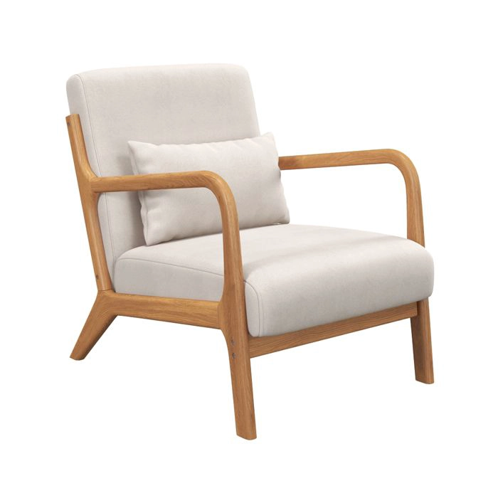 POLTRONAS SITIAL DE ESTILO BEIGE 2 UNIDADES - 2