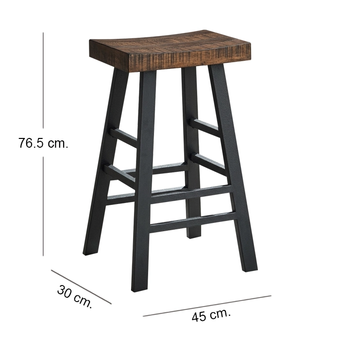 TABURETE WALNUT VERMONT 2 UNIDADES - 4