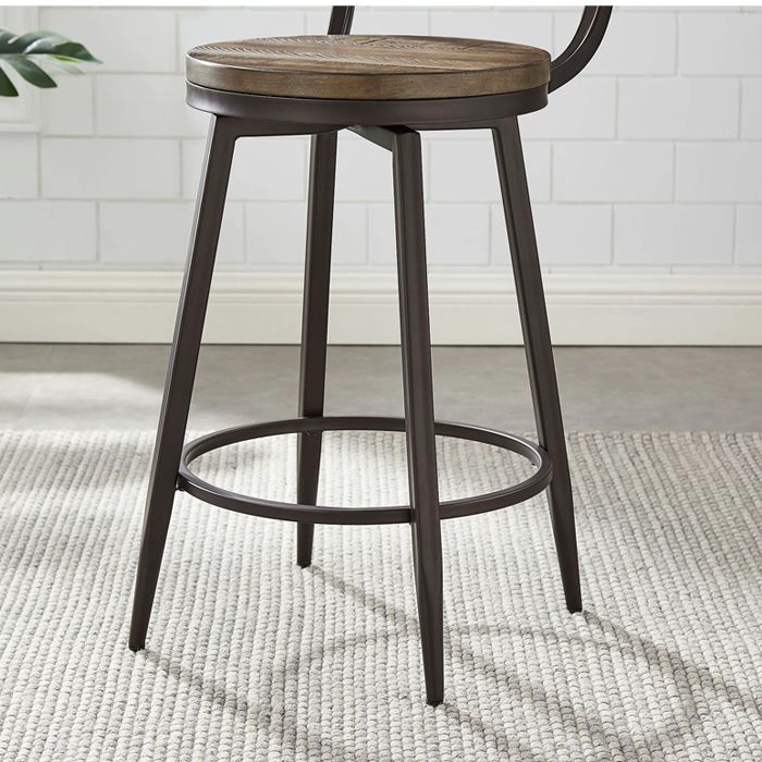 TABURETE WALNUT C/ RESPALDO 2 UNIDADES - 3