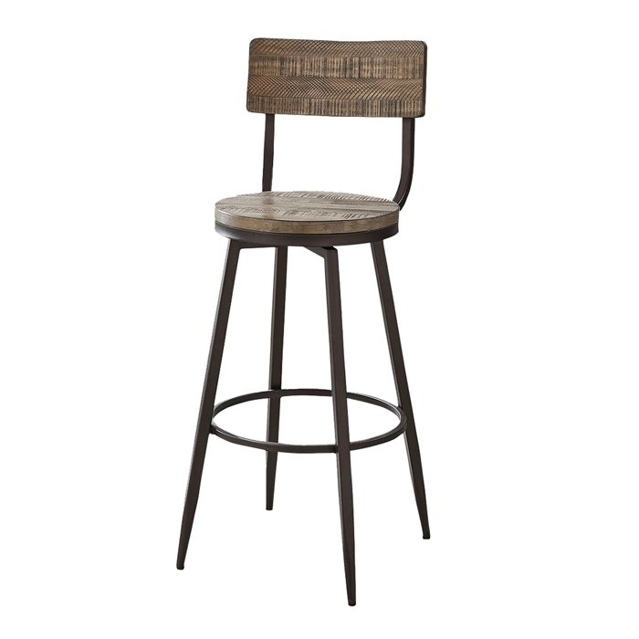 TABURETE WALNUT C/ RESPALDO 2 UNIDADES - 4