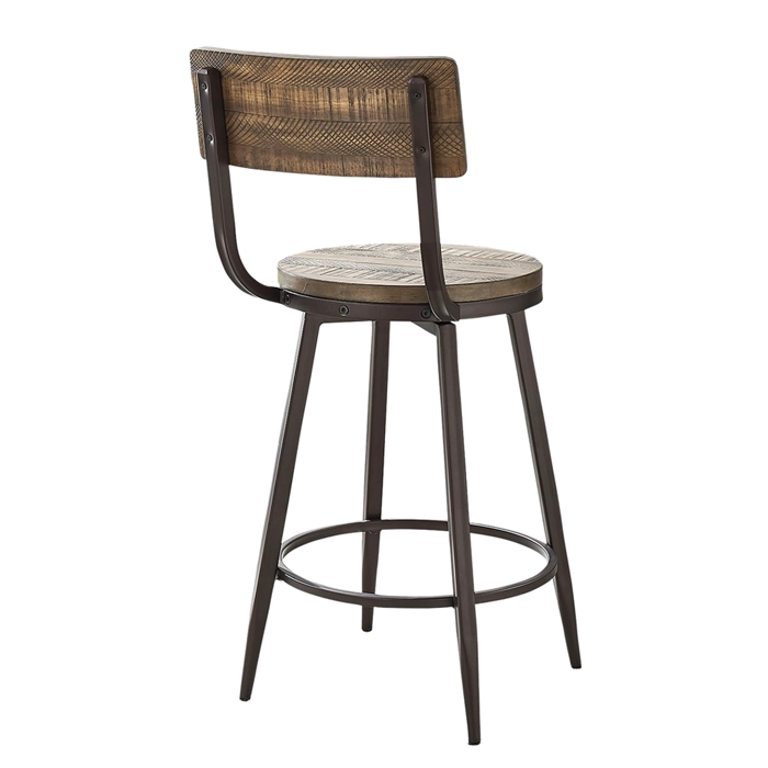 TABURETE WALNUT C/ RESPALDO 2 UNIDADES - 5
