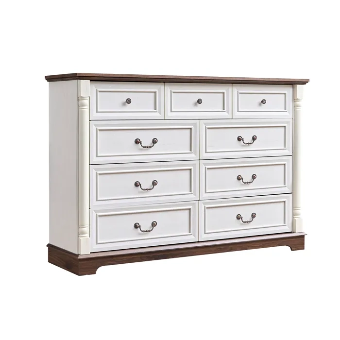 COMODA CAJONERA OLD WHITE 9 CAJONES - 3