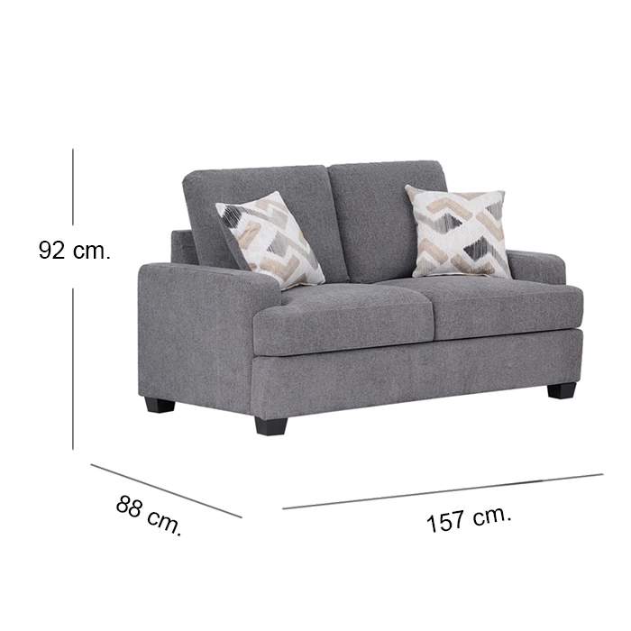 SOFA ALTARI 2 CUERPOS GREY - 2