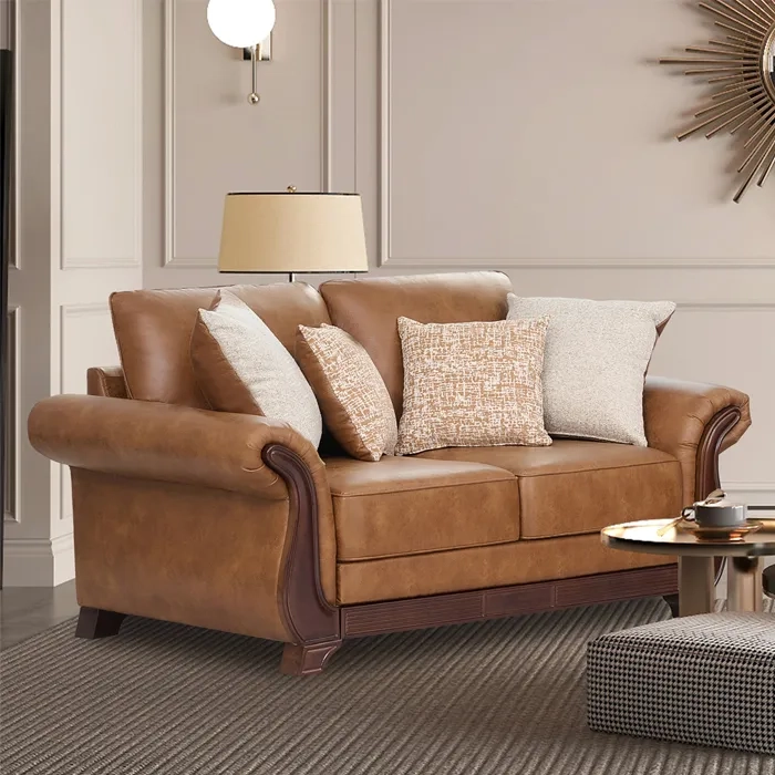 SOFA WOOD 2 CUERPOS BROWN - 1