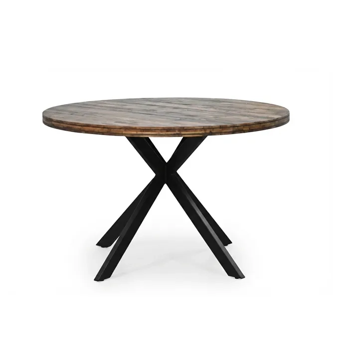 JUEGO DE COMEDOR TIMBER CIRCULAR 120 MT 4 SILLAS NEW VITA BROWN - 3