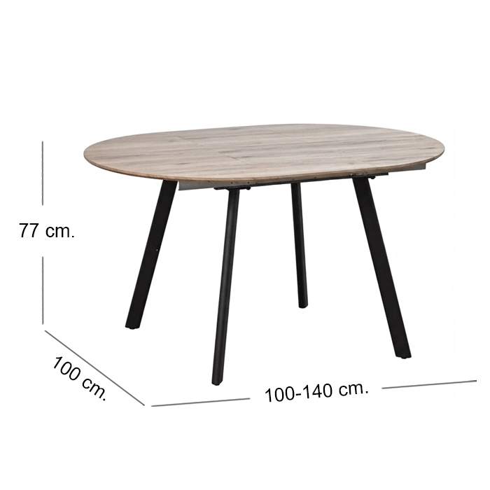 JUEGO DE COMEDOR CCT CIRCULAR EXTENSIBLE 4 POLTRONAS CCT CAFE  (4 SILLAS) - 2