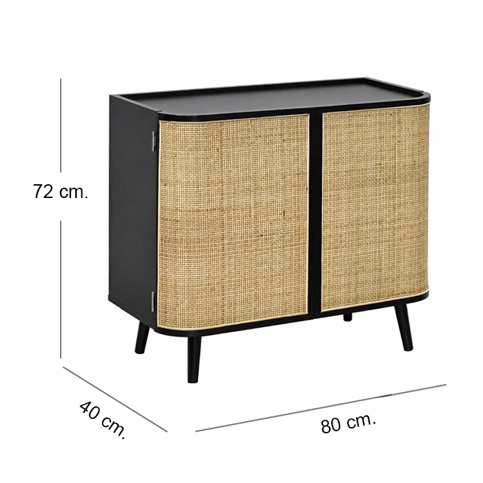 RACK APARADOR BUFFET RATAN 80 CM. - 3