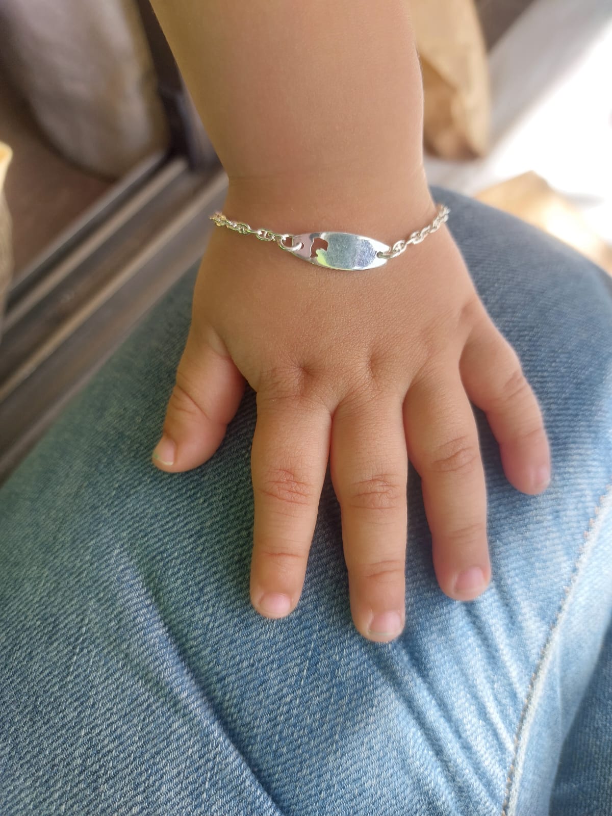 PULSERA, PIOCHA, ESCLAVA UNISEX PARA NIÑ@S ELABORADA EN PLATA 925 - 1