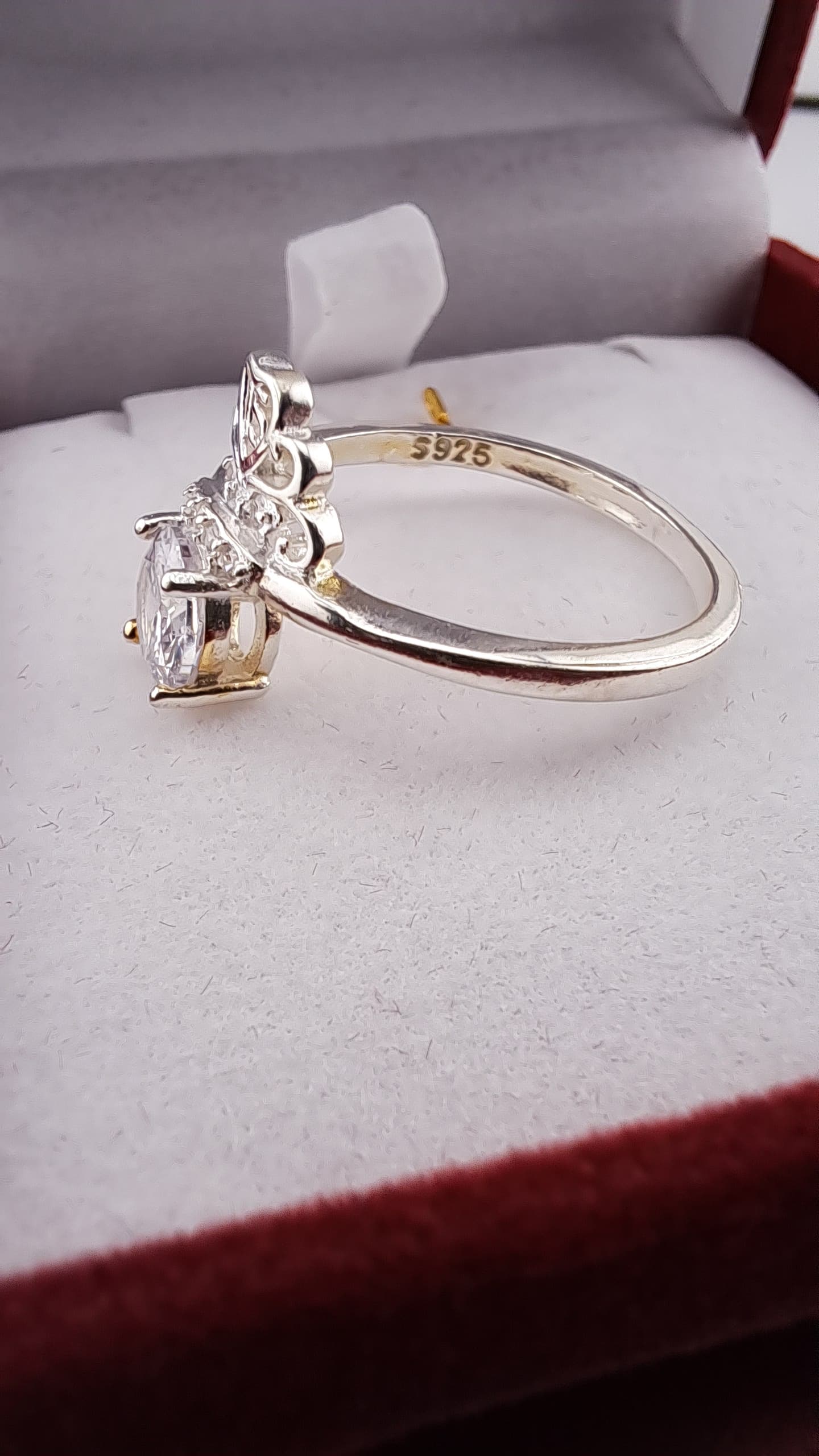 ANILLO CON CRISTALES EN PLATA ITALIANA 925 - 3