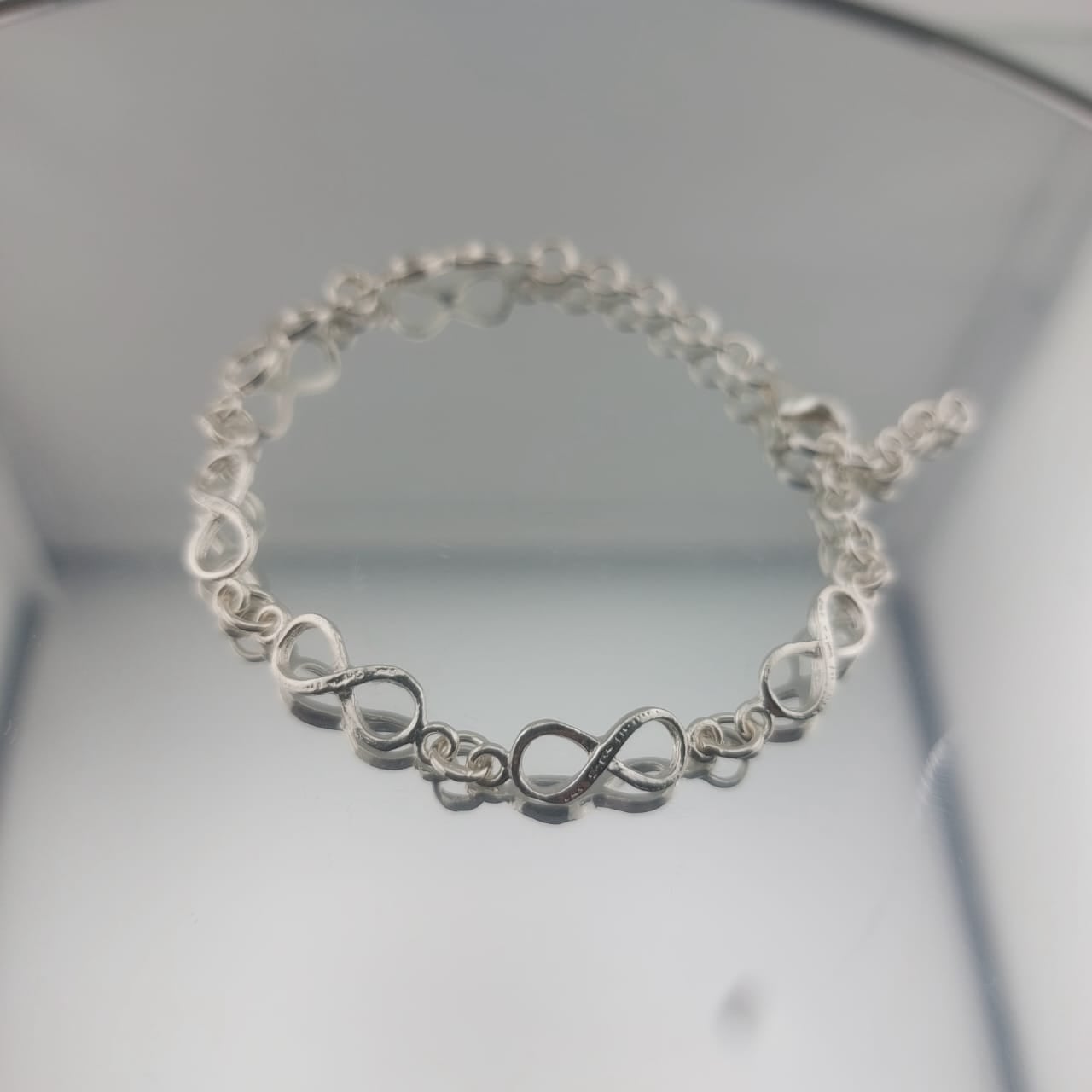 PULSERA CON SIMBOLO INFINITO ELABORADA EN PLATA ITALIANA 925 - 2