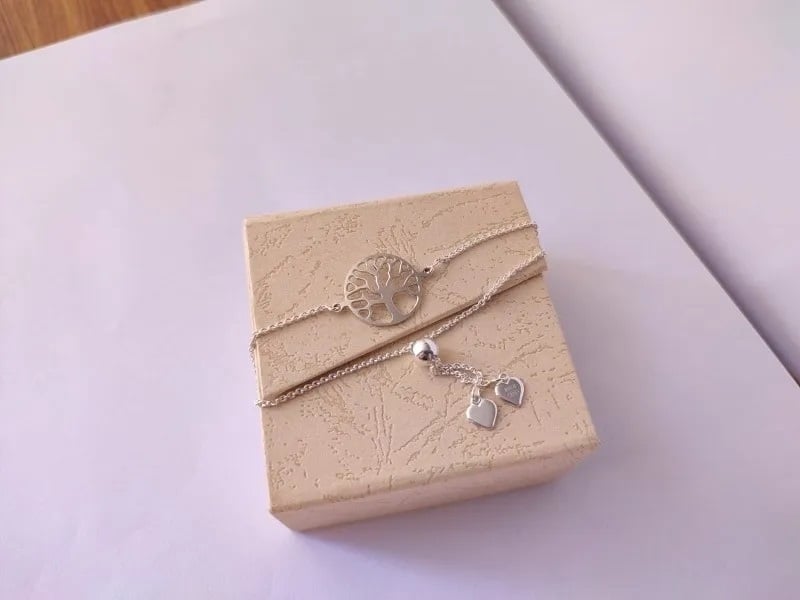 PULSERA AJUSTABLE ARBOL DE LA VIDA EN PLATA ITALIANA 925 - 2