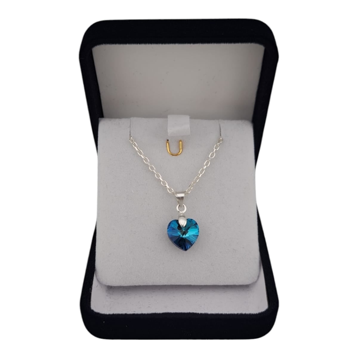 COLGANTE CRISTAL CON CADENA EN PLATA ITALIANA 925 - 1