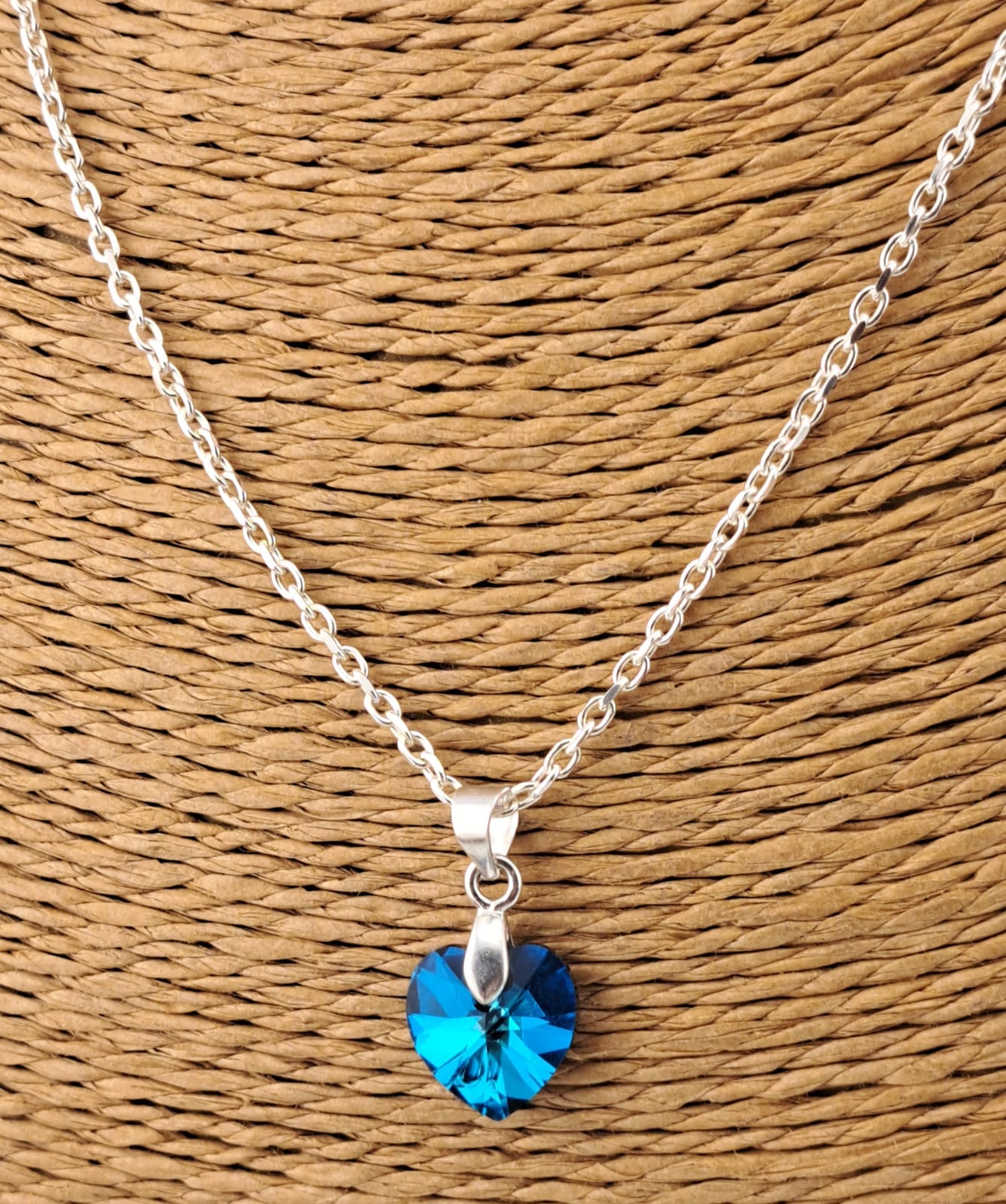 COLGANTE CRISTAL CON CADENA EN PLATA ITALIANA 925 - 4