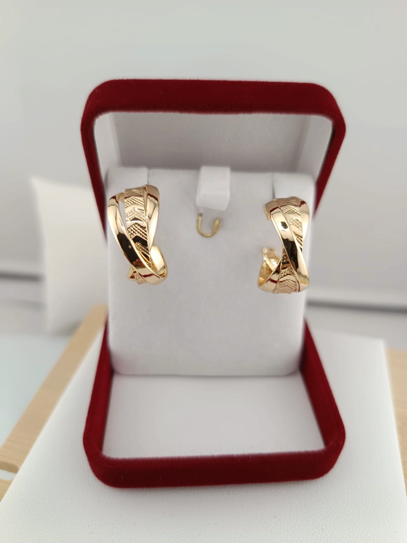 AROS ARGOLLAS ARETES BAÑO DE ORO 18K JOYAS MUJER - 1