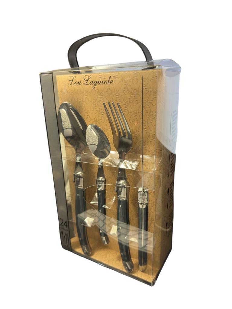 JUEGO CUCHILLERIA GRAFITO TRADITION LAGUIOLE, 6 PERSONAS, 24 PZ - 4