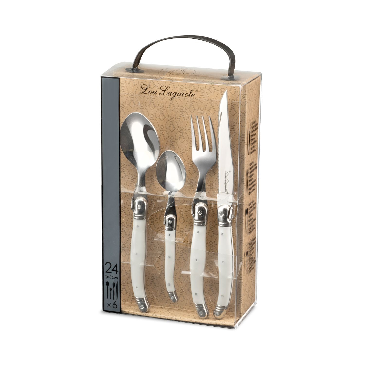 JUEGO CUCHILLERIA PERLA TRADITION LAGUIOLE, 6 PERSONAS, 24 PZ - 4