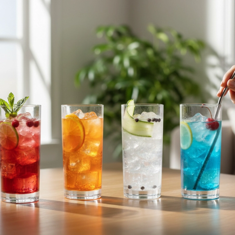 SET 4 VASOS ALTOS FIRENZE BOHEMIA, 350 ML - 1