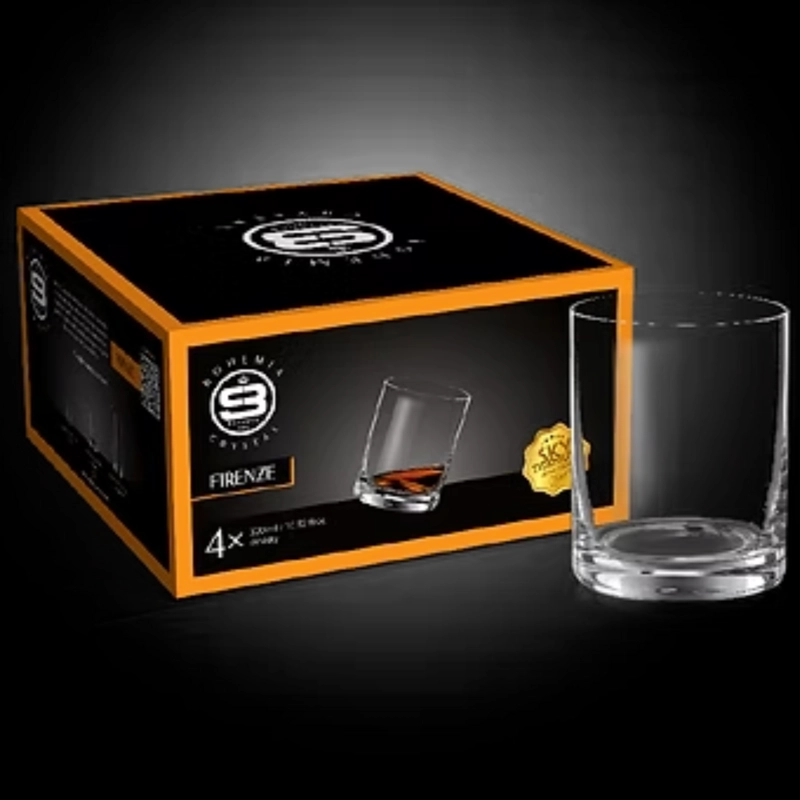 SET 4 VASOS BAJOS FIRENZE BOHEMIA, 320 ML - 6