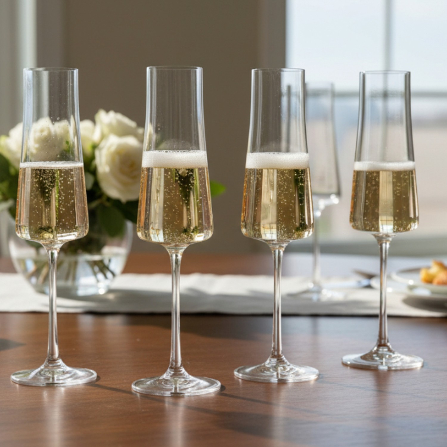 SET 4 COPAS CHAMPAGNE TRENTO BOHEMIA, 210 ML - 1