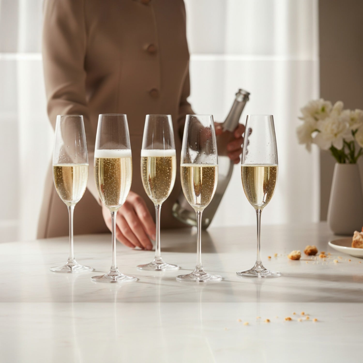 SET 4 COPAS CHAMPAGNE COMO BOHEMIA, 260 ML - 1