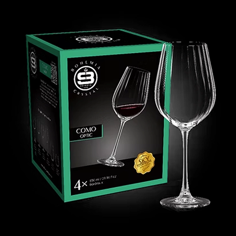 SET 8 COPONES VINO TINTO COMO OPTIC BOHEMIA, 650 ML - 3
