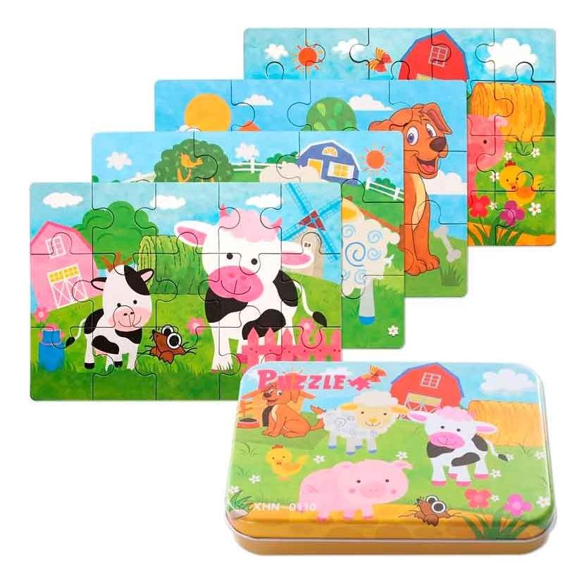 Ripley - ROMPECABEZAS DE MADERA TEMÁTICOS PARA NIÑOS - 4 EN 1