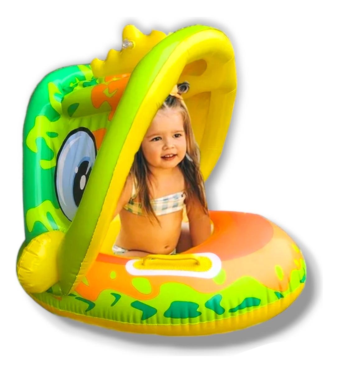 Salvavidas Flotador Con Parasol Para Niños Piscina Inflable