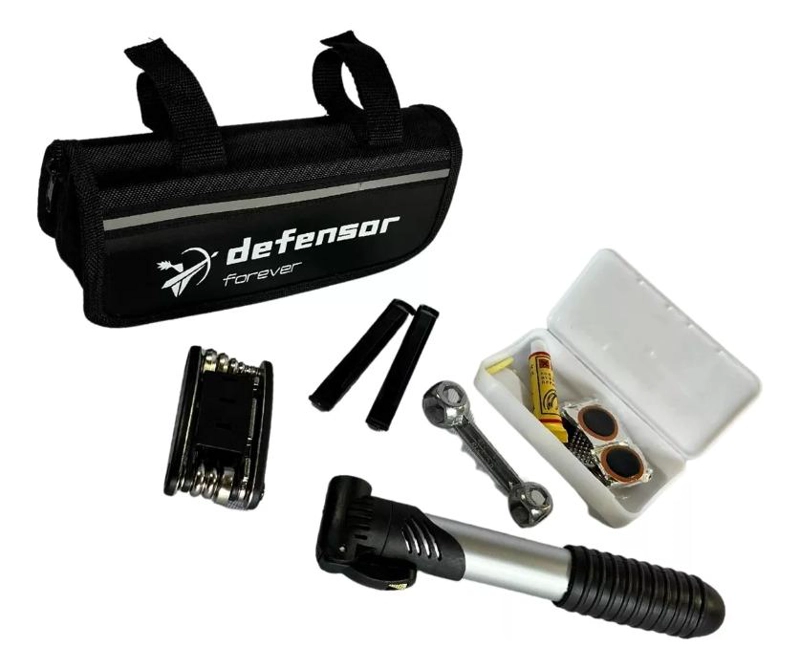 KIT DEFENSOR PARA BICICLETA: HERRAMIENTAS Y BOMBIN DELUXE