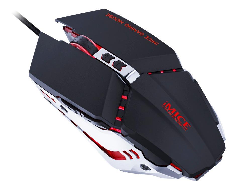MOUSE GAMER IMICE T80 RGB 3200 DPI CON 7 BOTONES