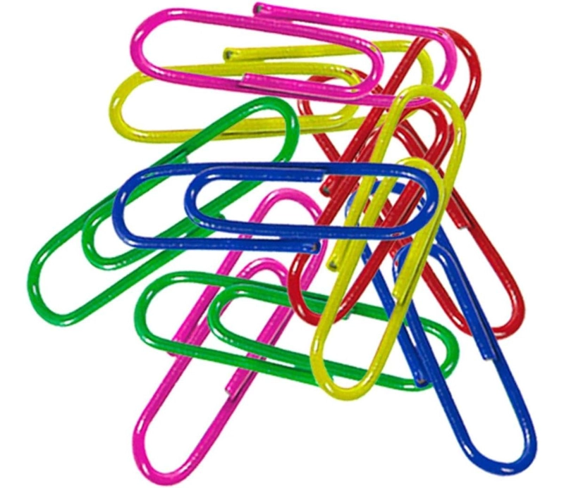 CLIPS METALICOS COLORIDOS PARA ORGANIZAR Y DECORAR PAPELES