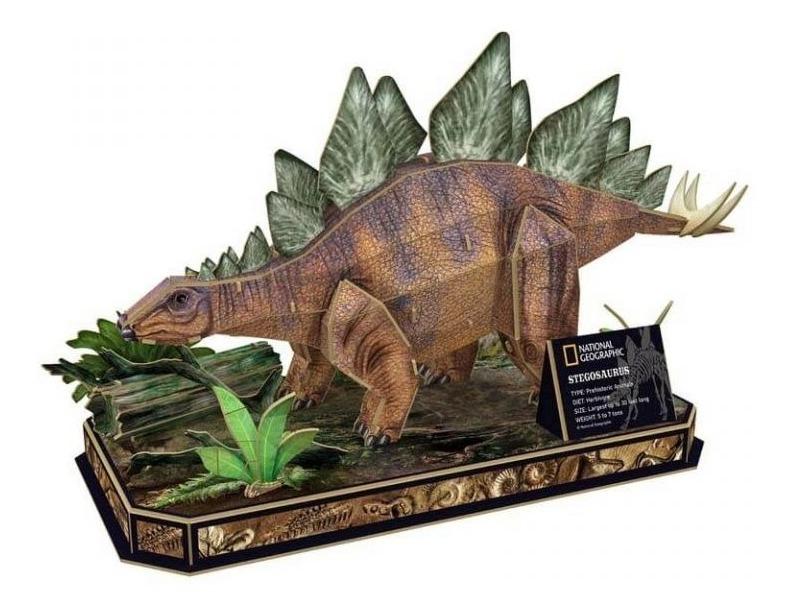 PUZZLE 3D STEGOSAURUS DE CUBICFUN, 62 PIEZAS DE DIVERSION