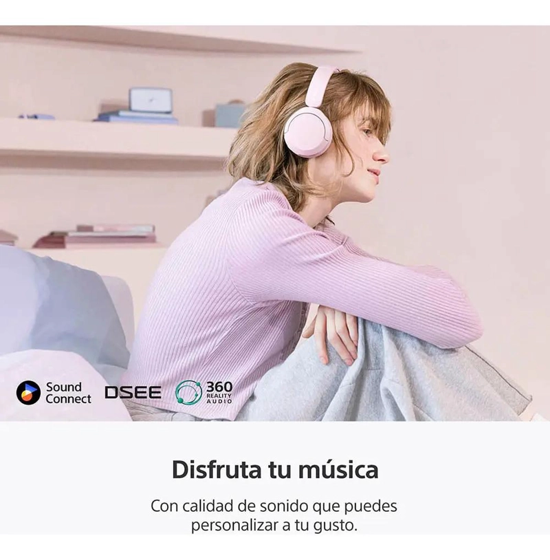 AUDIFONOS INALAMBRICOS COLOR ROSADO - 3